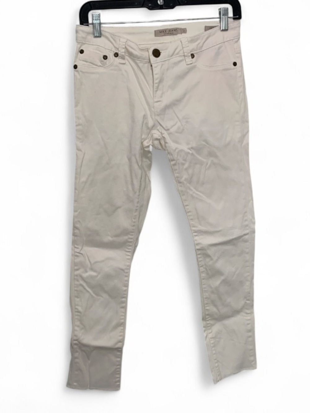 Max Jeans White Skinny Fit Crop Jeans